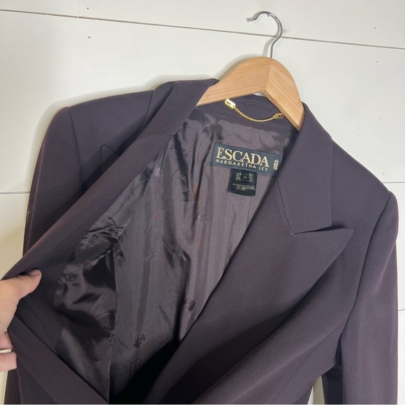 escada margaretha ley vintage deep dark purple blazer - Picture 6 of 11